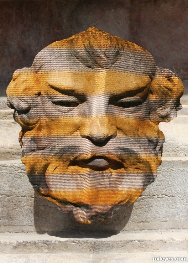 Creation of Stone head: Final Result